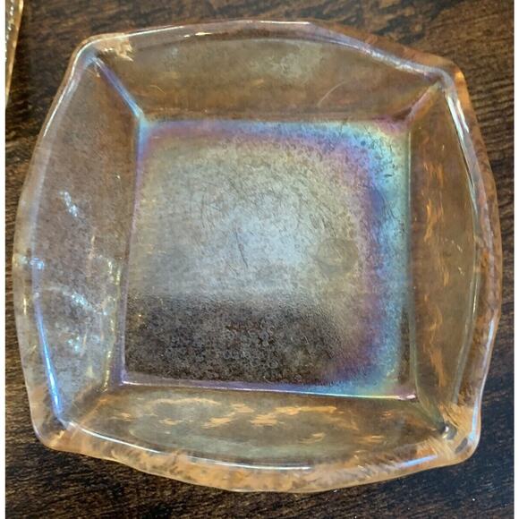 Monna Glass Designer Hand Blown Hand Made Turkish Small Dishes Amber - Picture 6 of 9